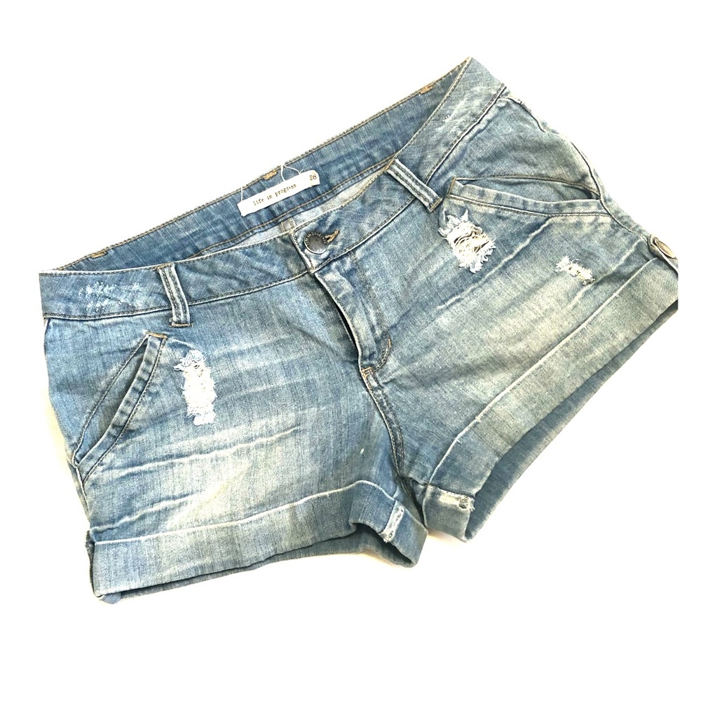 Life in Progress Distressed Shorts